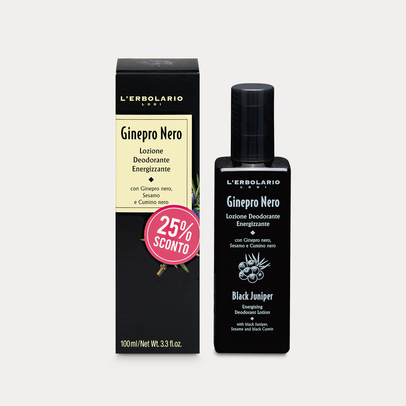 Lozione Deodorante Energizzante Ginepro Nero