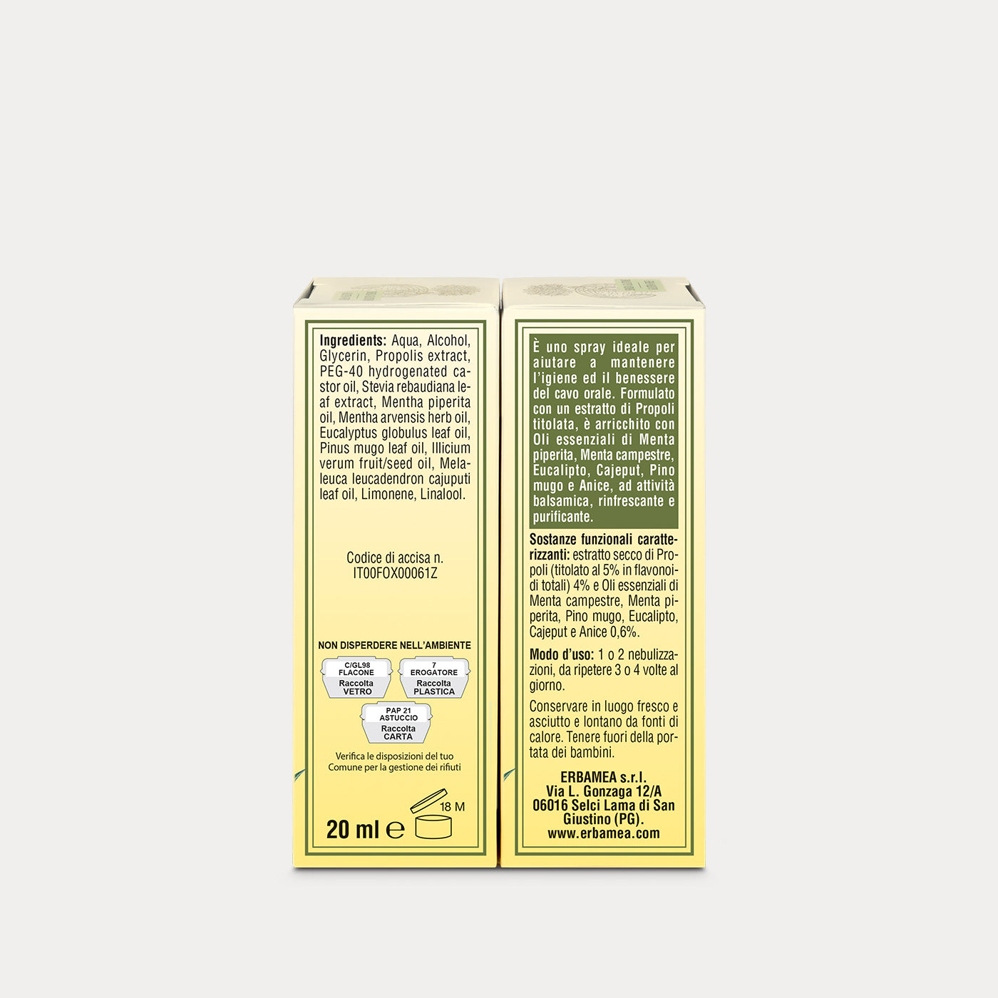 Spray con Erbe Balsamiche Propoli Titolata