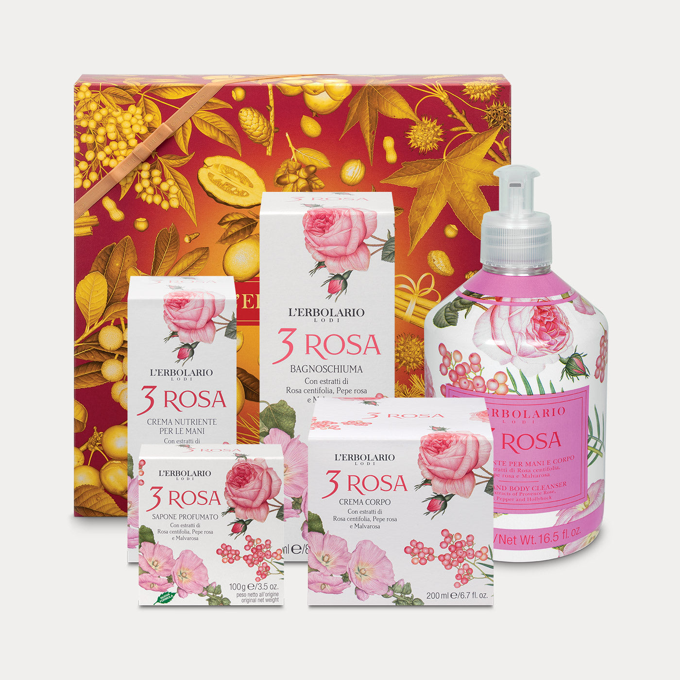 Confezione 3 Rosa Grande
