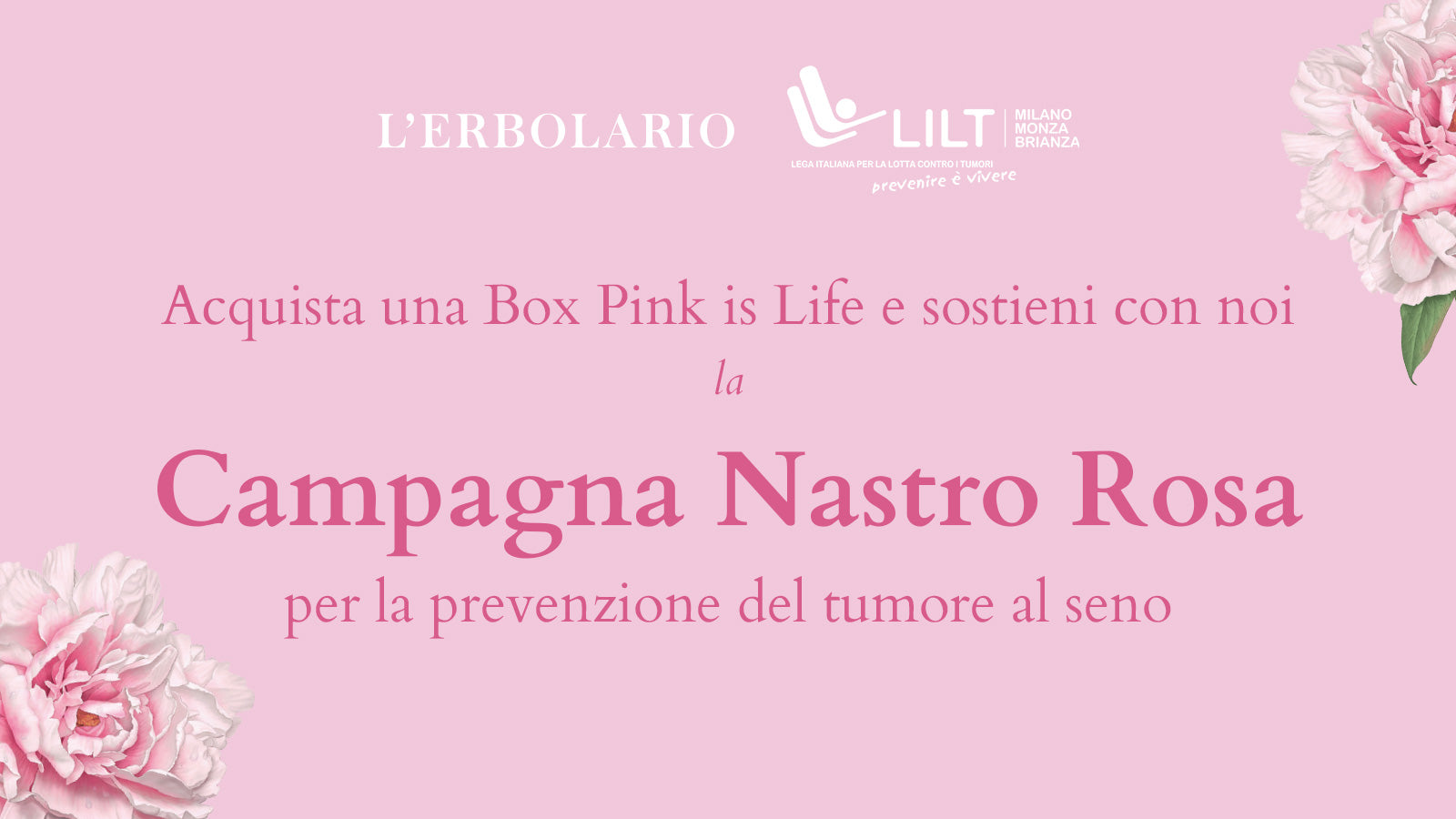 L'Erbolario al fianco della LILT per la prevenzione del tumore al seno